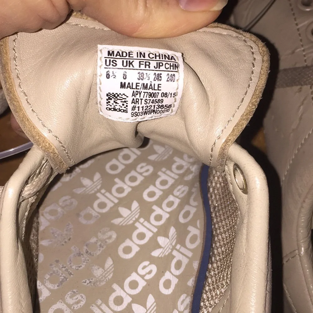ADIDAS by RAF SIMONS Sz 6.5 tan leather Stan Smith